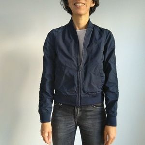 Fred Perry Womens Bomber Jacket Dark Midnight sz 4